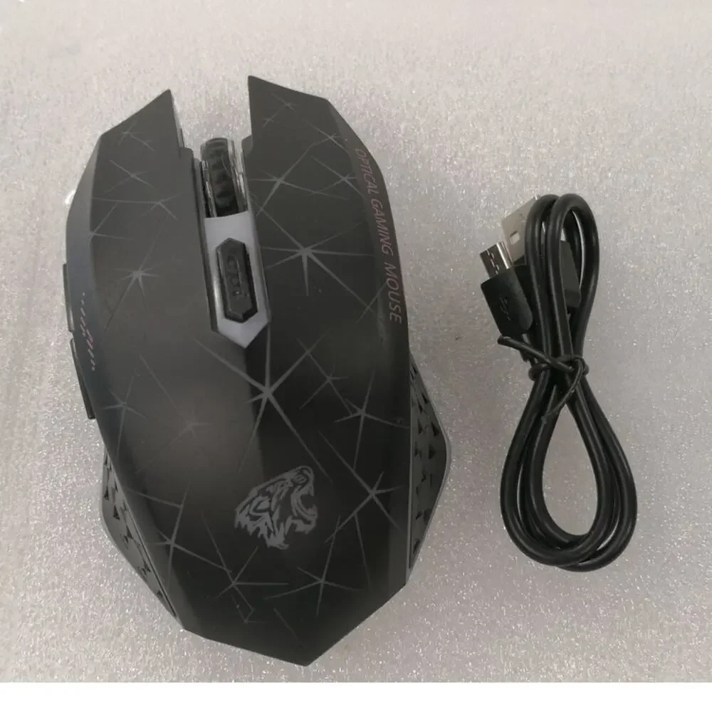 TENMOS Wireless Gaming Mouse Rechargeable LED Optical Mice with USB Receiver